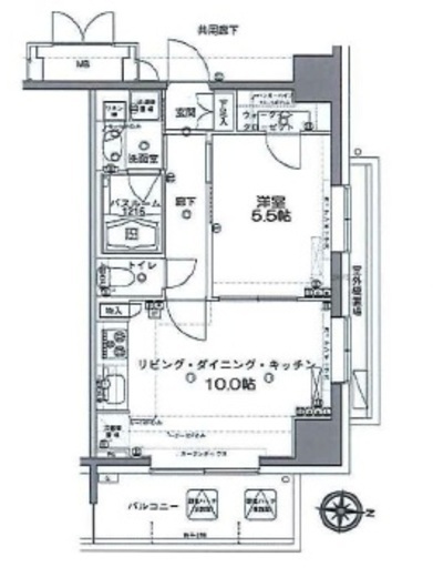ＭＦＰＲコート木場公園　612号室　間取り