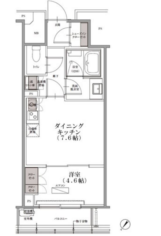 SKナインティ門前仲町　1002号室　間取り