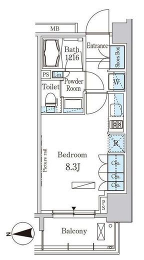 パークアクシス木場　1105号室　間取り