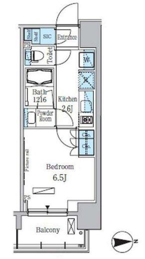 パークアクシス木場　1201号室　間取り