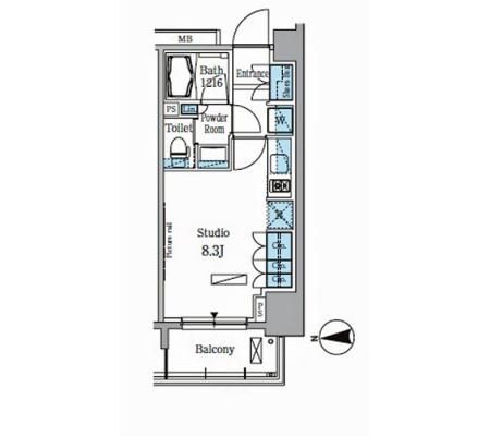 パークアクシス木場　405号室　間取り