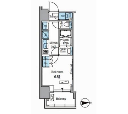 パークアクシス木場　604号室　間取り