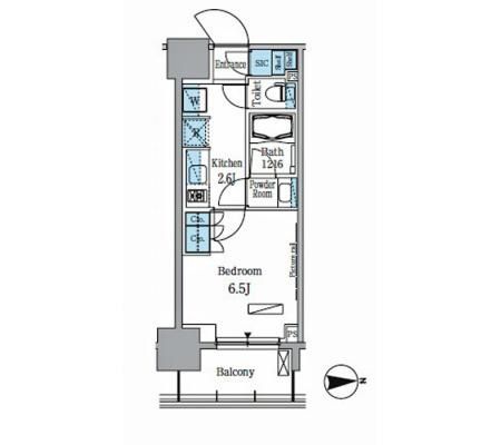 パークアクシス木場　802号室　間取り