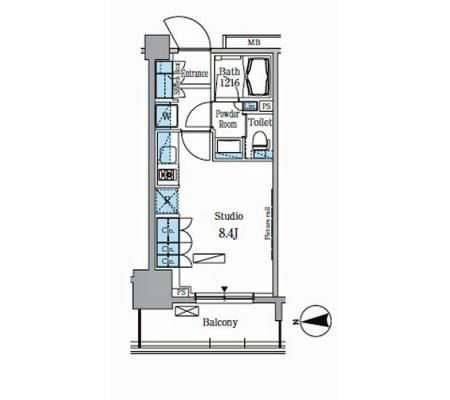 パークアクシス木場　806号室　間取り