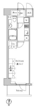 スペーシア住吉　503号室　間取り