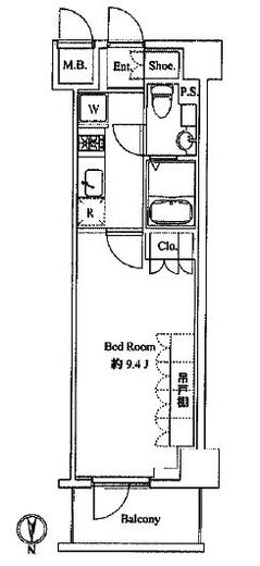 スペーシア住吉　502号室　間取り