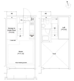 カスタリア中延　308号室　間取り