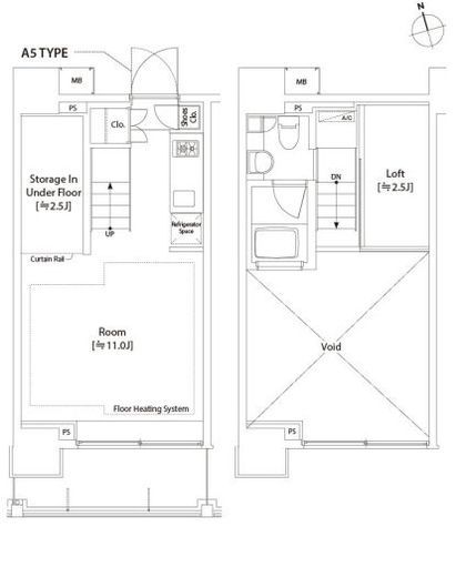 カスタリア中延　806号室　間取り