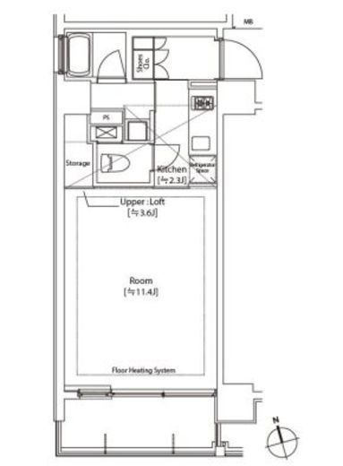 カスタリア中延　907号室　間取り