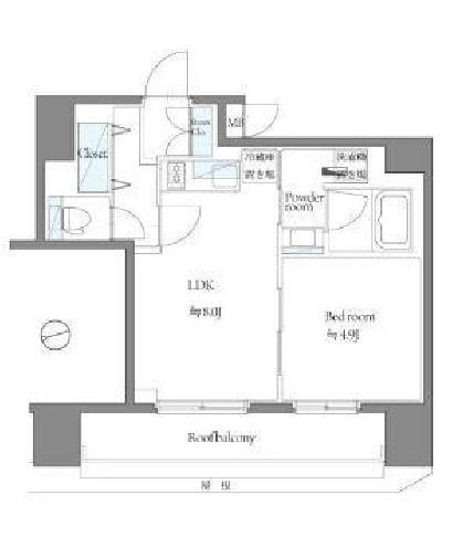 コンシェリア東京木場ステーションフロント　803号室　間取り