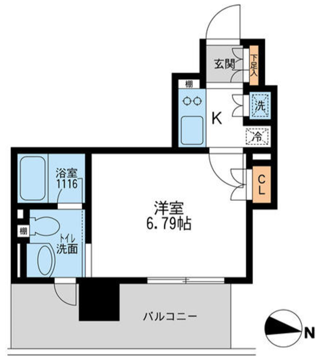 アーデン清澄白河　706号室　間取り