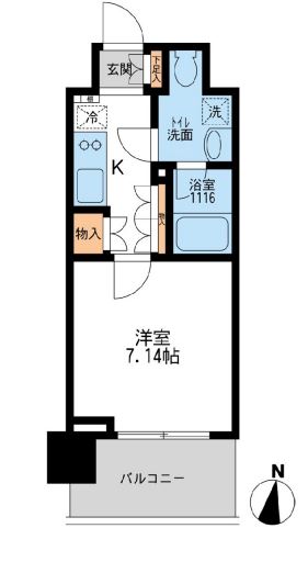アーデン清澄白河　1103号室　間取り