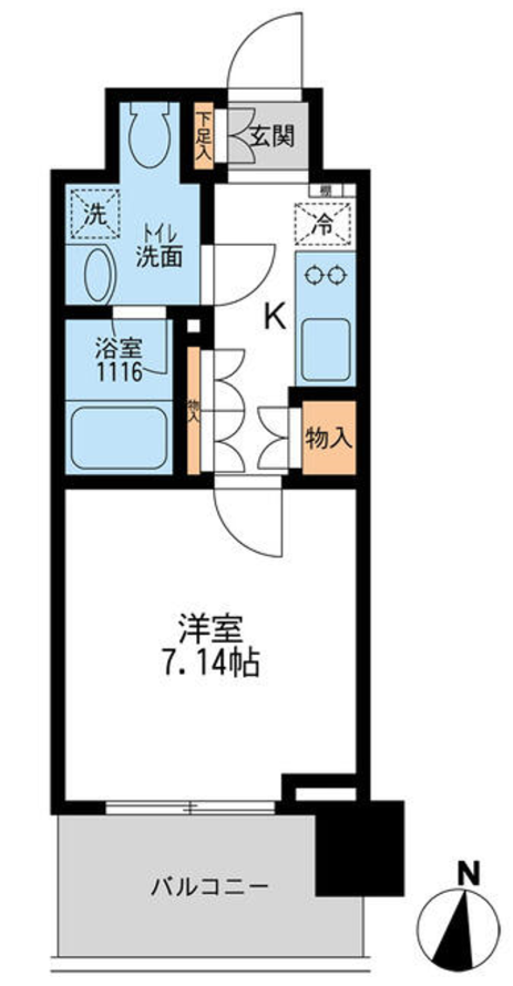 アーデン清澄白河　802号室　間取り