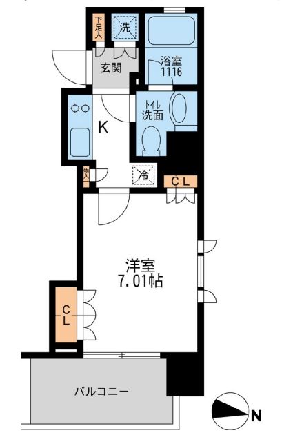 アーデン清澄白河　1207号室　間取り