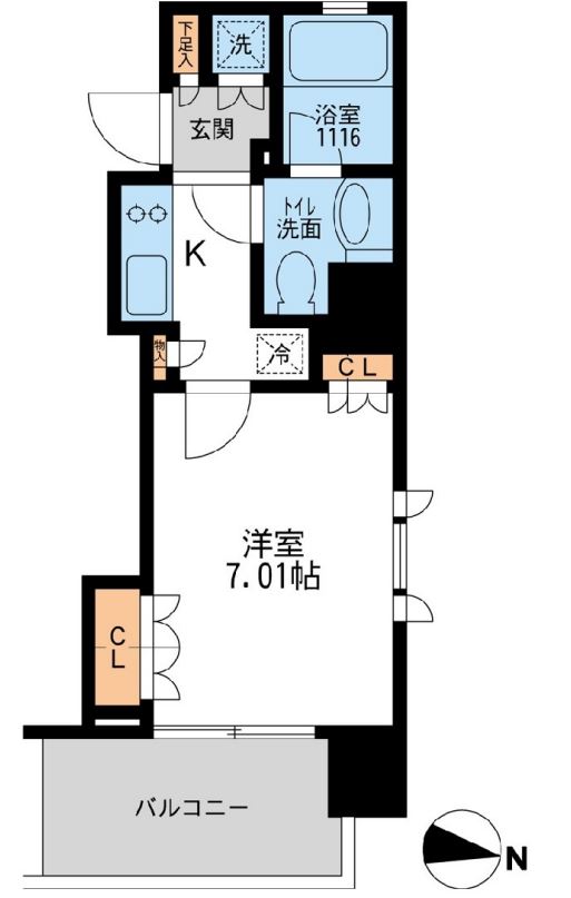 アーデン清澄白河　507号室　間取り