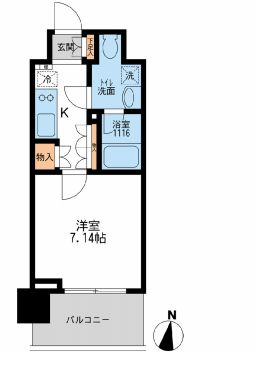 アーデン清澄白河　703号室　間取り
