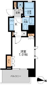 アーデン清澄白河　907号室　間取り