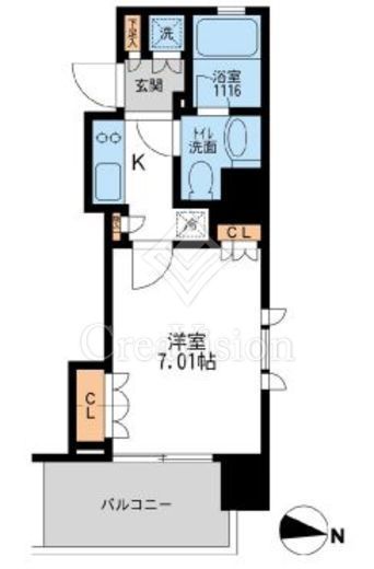 アーデン清澄白河　307号室　間取り