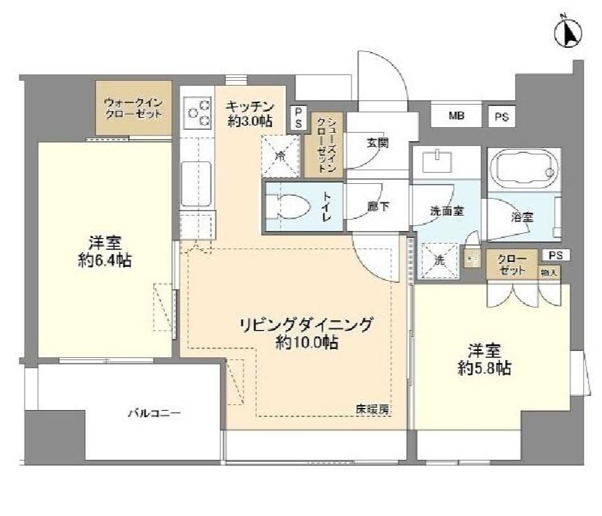 クレヴィア東京八丁堀 湊 ザ・レジデンス　301号室　間取り