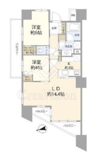 パークホームズ清澄白河　8F1号室　間取り