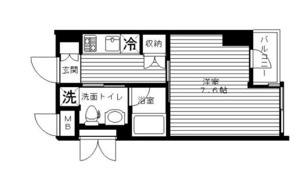 セリーズ門前仲町　408号室　間取り