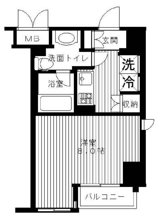 セリーズ門前仲町　704号室　間取り