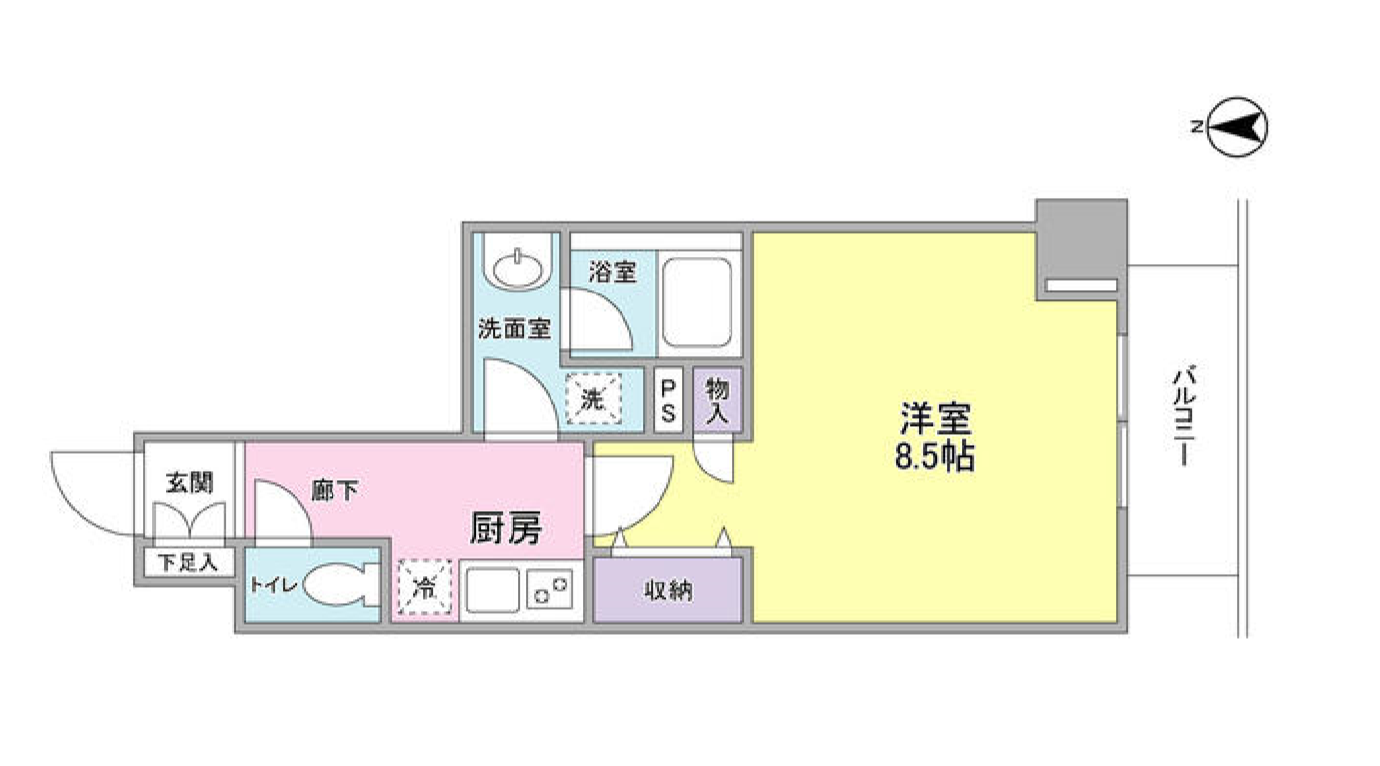 ルミエール門前仲町　303号室　間取り