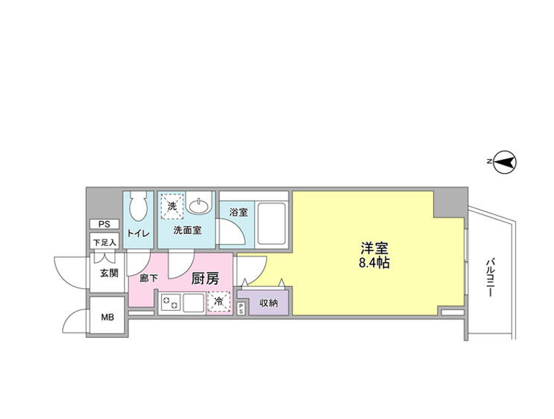 ルミエール門前仲町　501号室　間取り