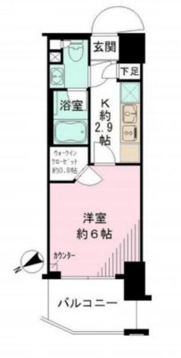 パークリュクス門前仲町mono　202号室　間取り