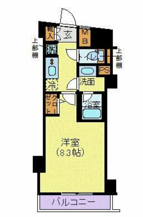 メイクスデザイン門前仲町2　403号室　間取り