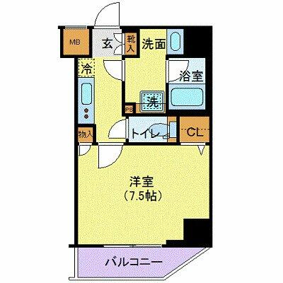 メイクスデザイン門前仲町2　301号室　間取り