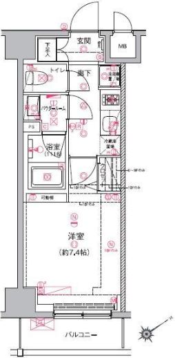 アルテシモシェルト　603号室　間取り