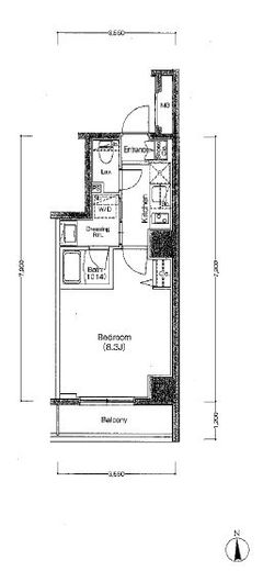 ボアビスタ門前仲町　901号室　間取り