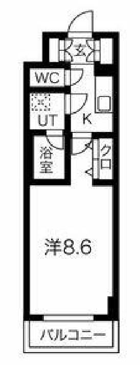 スパシエトラッド門前仲町　803号室　間取り