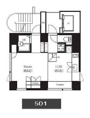 辰巳アパートメントハウス　501号室　間取り