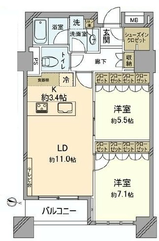 ザ・湾岸タワーレックスガーデン　2013号室　間取り