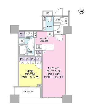 ザ・湾岸タワーレックスガーデン　4F3号室　間取り