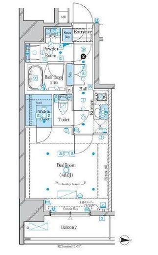 ガリシア森下エストゥディオ3　1102号室　間取り