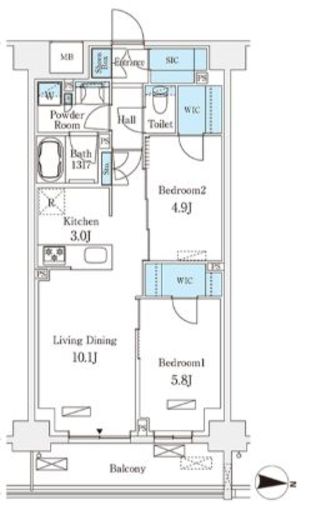 フロンティアレジデンス錦糸公園　205号室　間取り