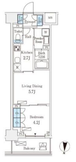 フロンティアレジデンス錦糸公園　228号室　間取り