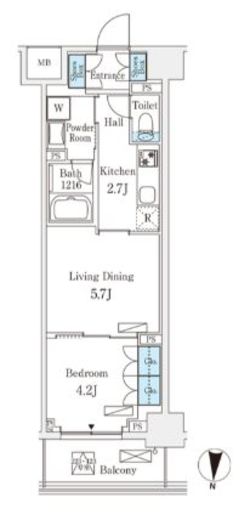 フロンティアレジデンス錦糸公園　229号室　間取り