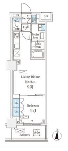 フロンティアレジデンス錦糸公園　416号室　間取り