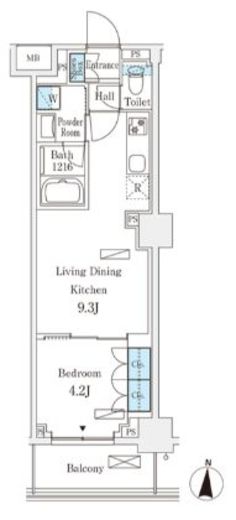 フロンティアレジデンス錦糸公園　417号室　間取り