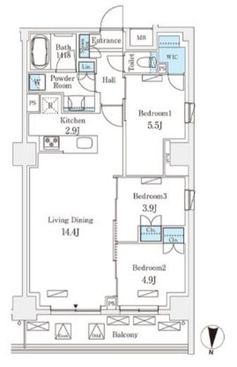 フロンティアレジデンス錦糸公園　512号室　間取り