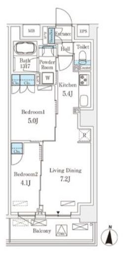 フロンティアレジデンス錦糸公園　521号室　間取り