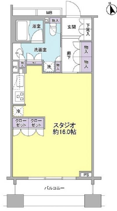 パークフラッツ銀座イースト　405号室　間取り