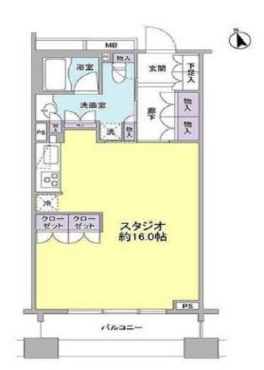 パークフラッツ銀座イースト　1105号室　間取り