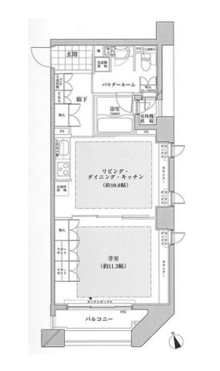 パークフラッツ銀座イースト　803号室　間取り