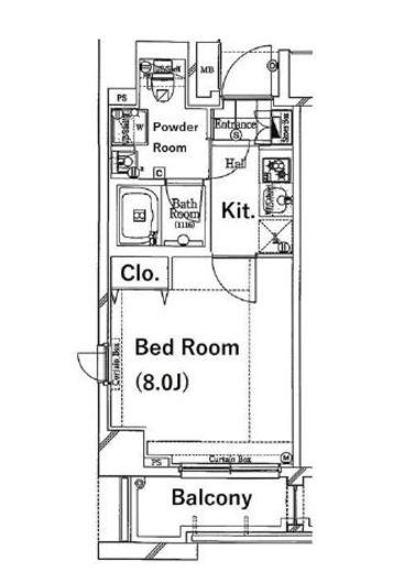 ガリシア森下エストゥディオ　201号室　間取り