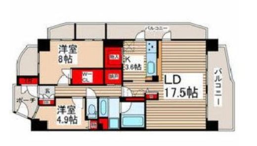 Be CITYベイウィング　1101号室　間取り